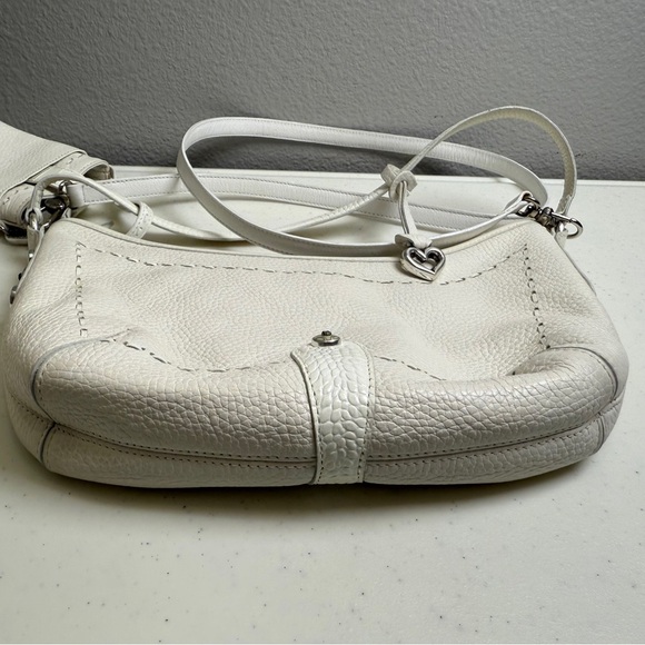 Brighton Bag Purse Leather Crossbody White Stitching with Mini bag - Picture 7 of 11